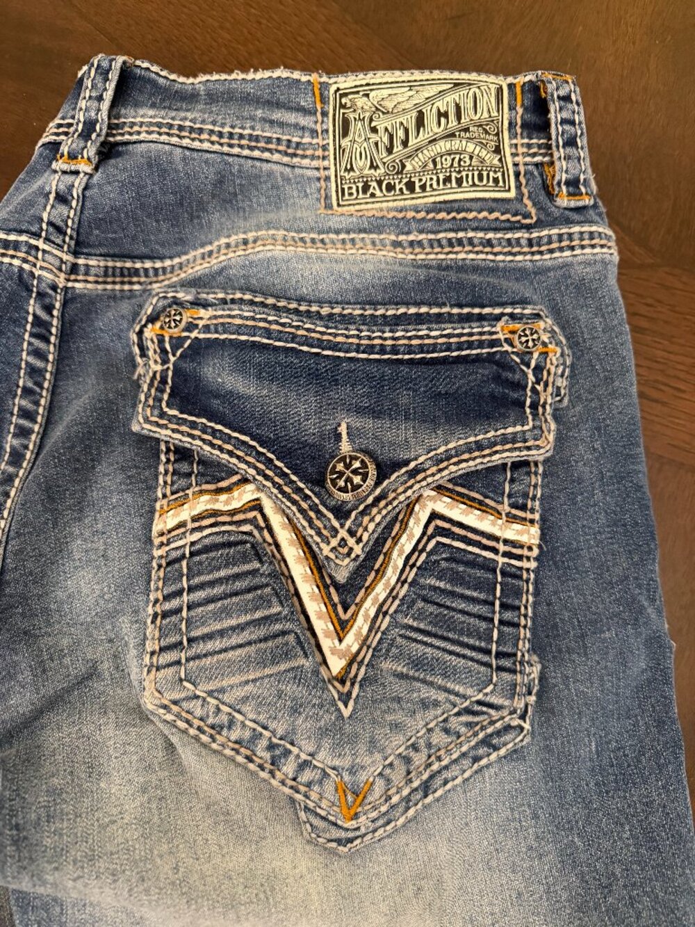 Affliction Black Premium Cooper Jeans Size 32